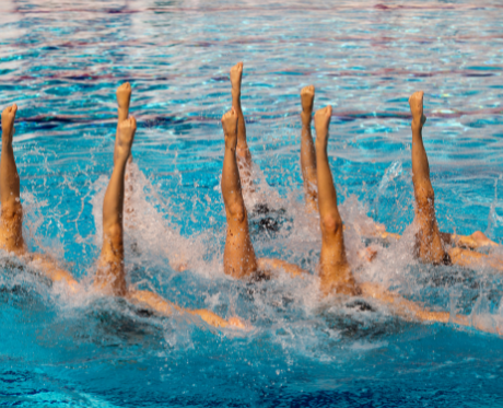 Synchronized swimming requires a unique balance of strength and flexibility, which many sports do not.